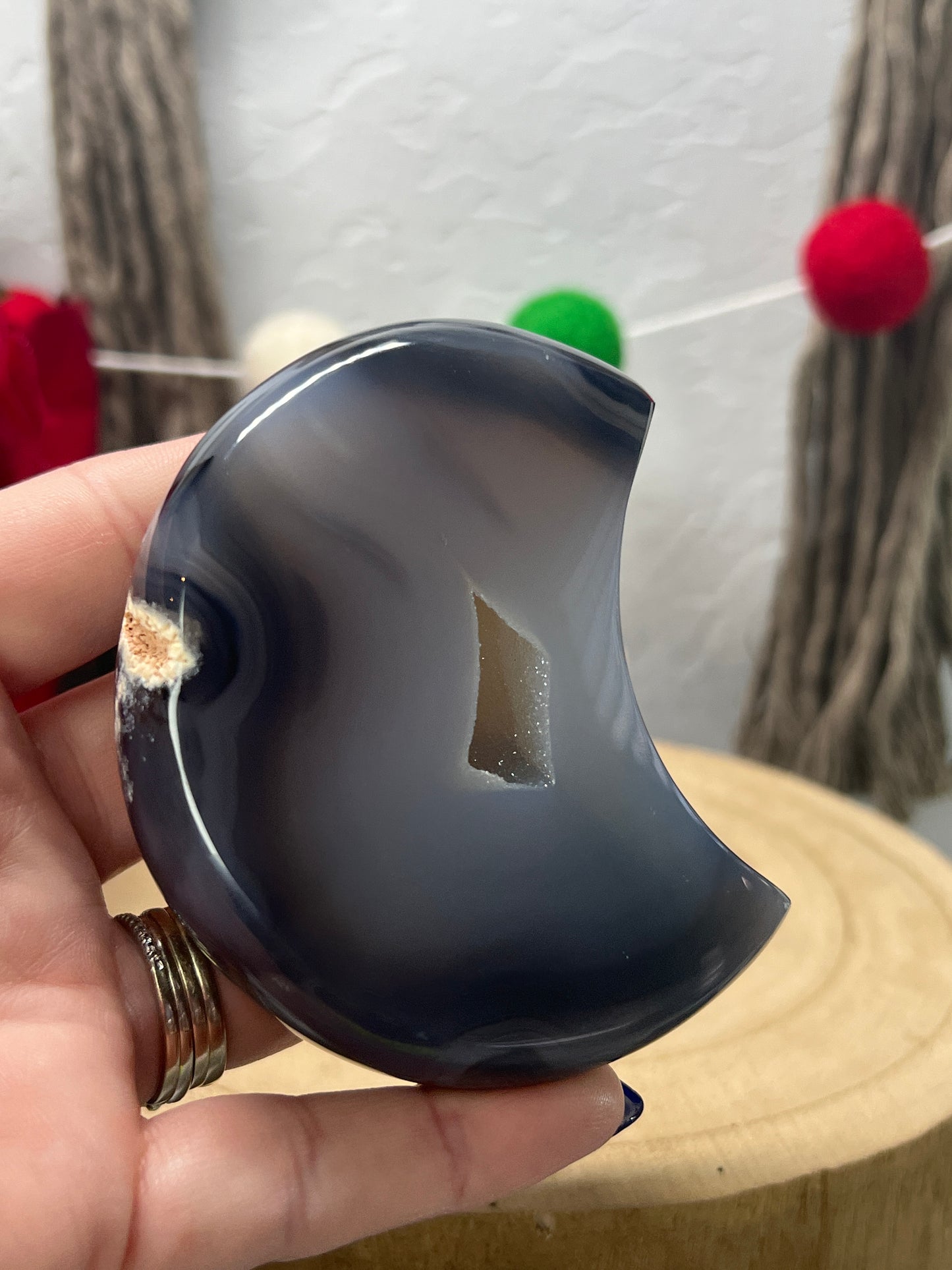 Druzy Agate Moon