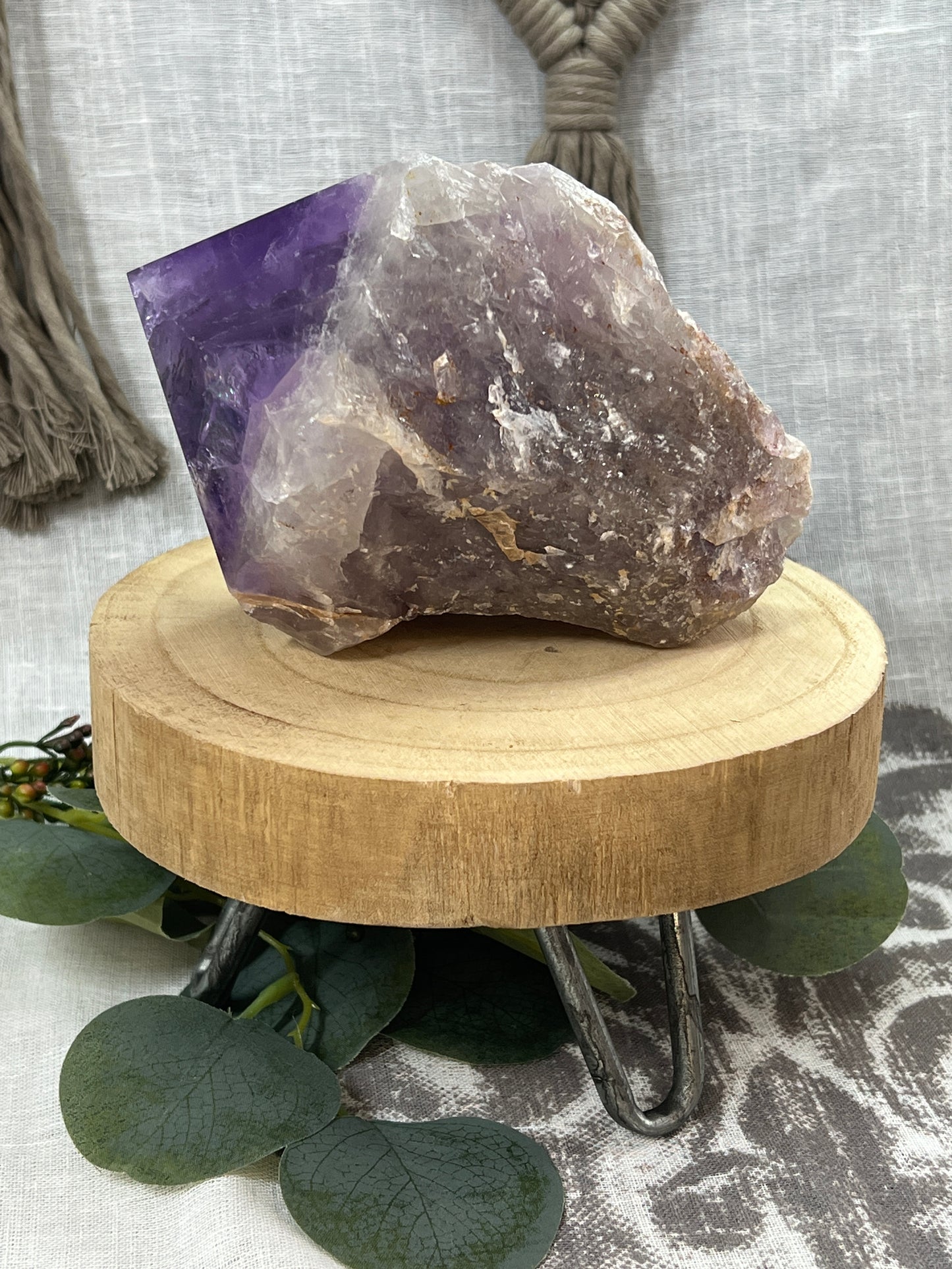 Statement Congo Amethyst Point Half Raw Polished Faces