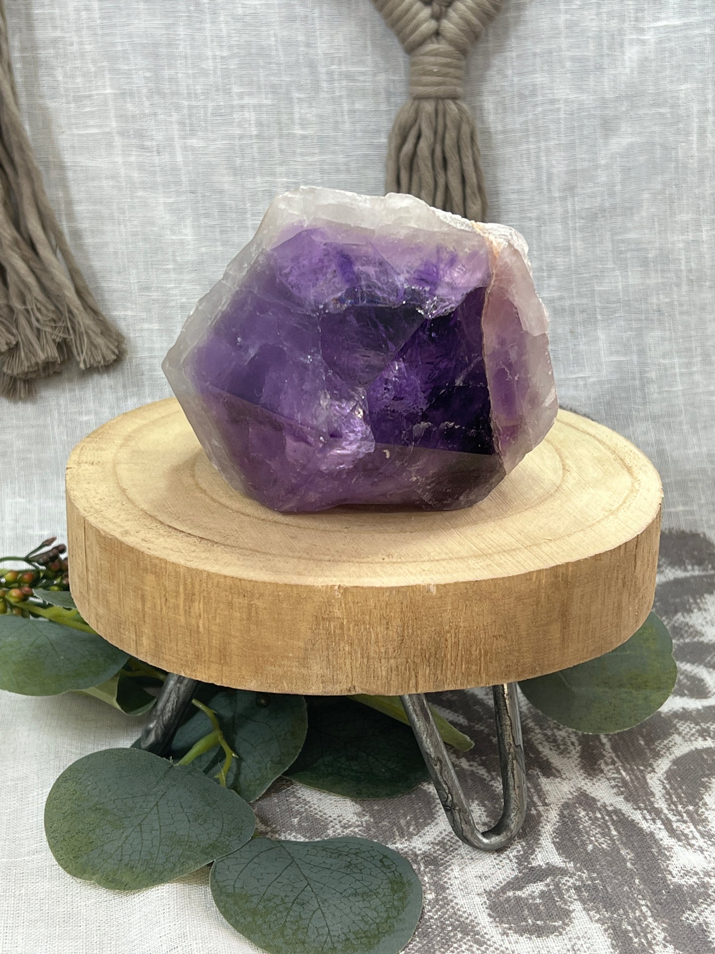 Statement Congo Amethyst Point Half Raw Polished Faces