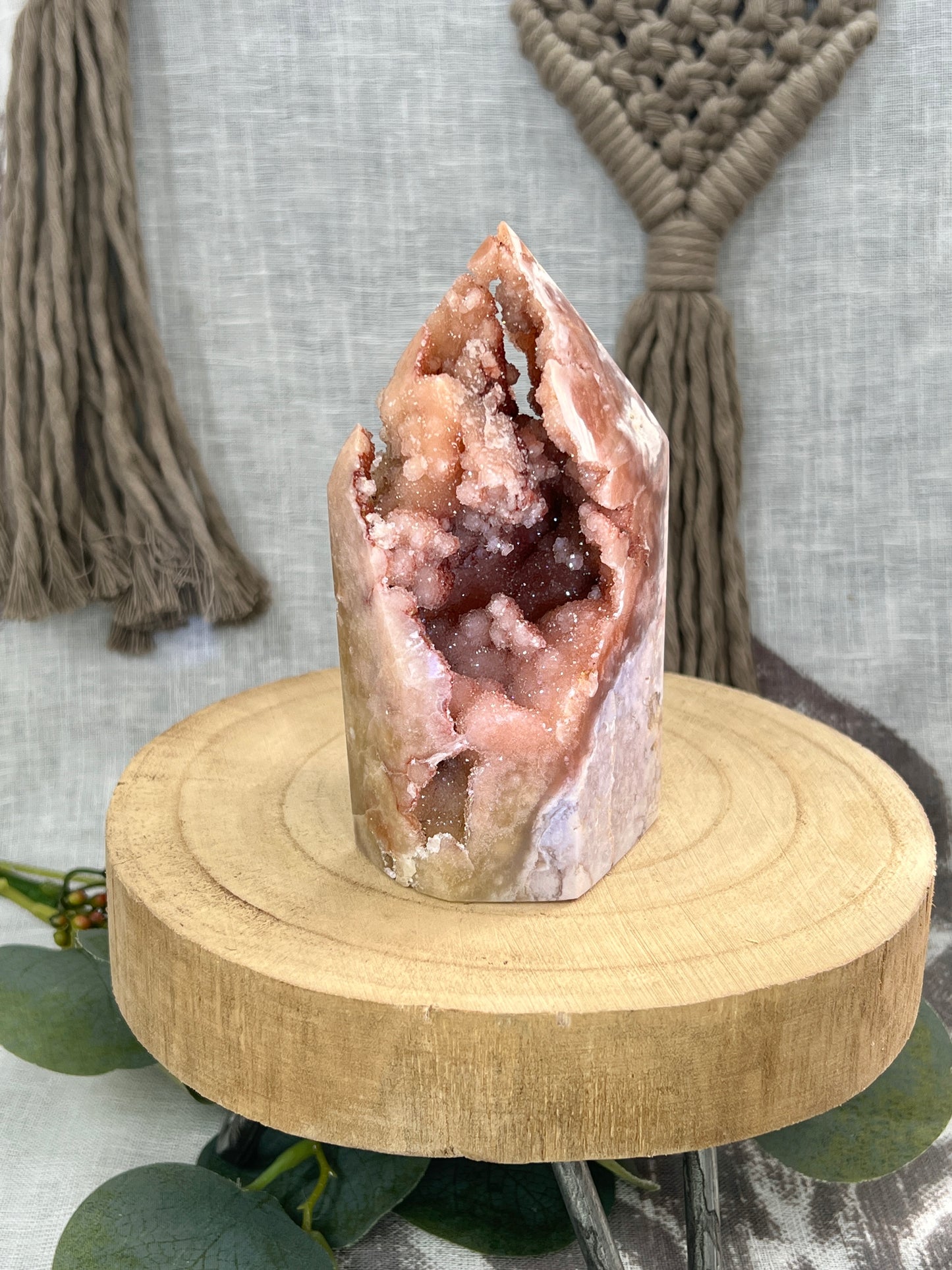 Statement Pink Amethyst Tower