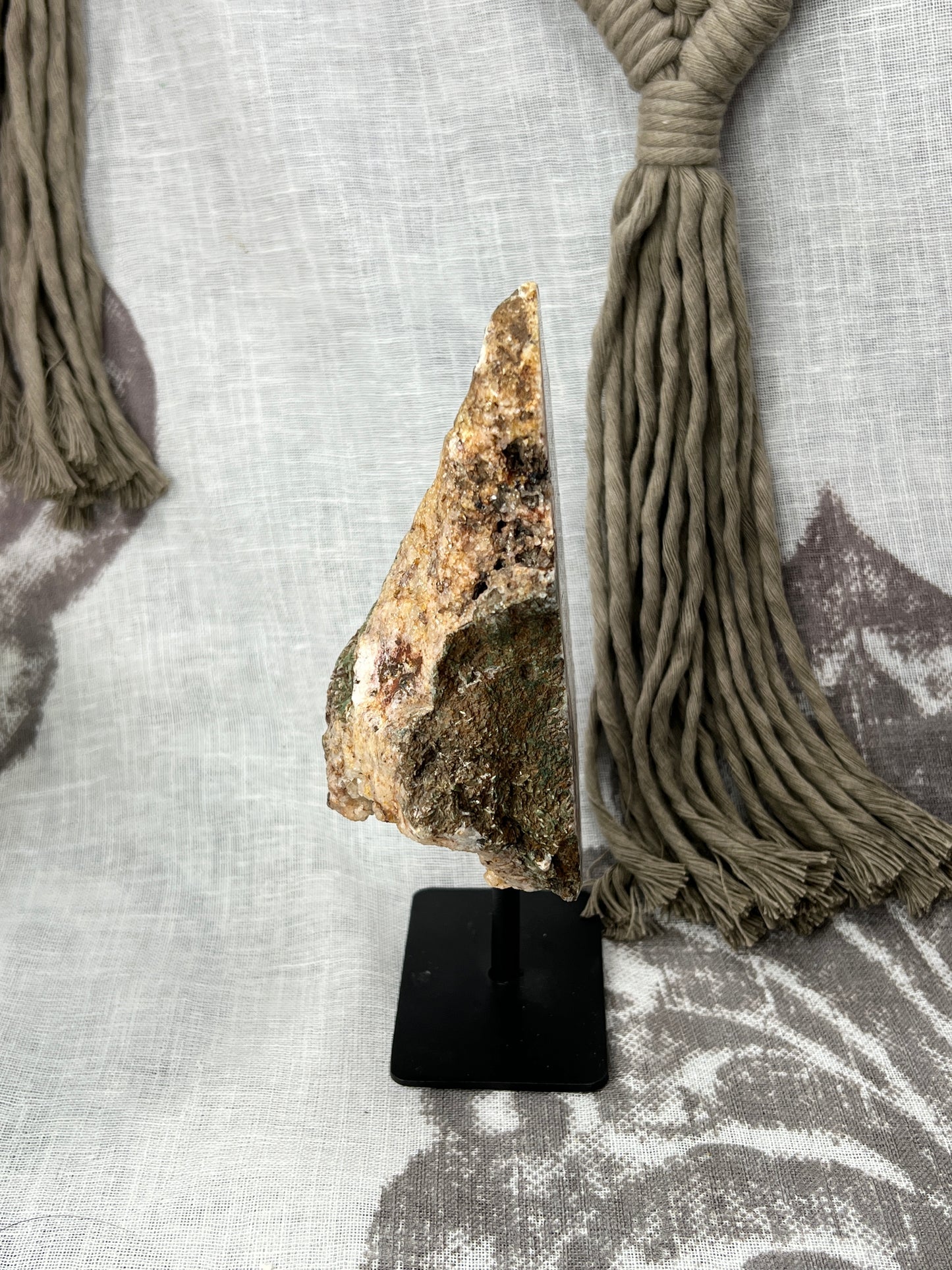 Pink Amethyst Slab on Pin Stand