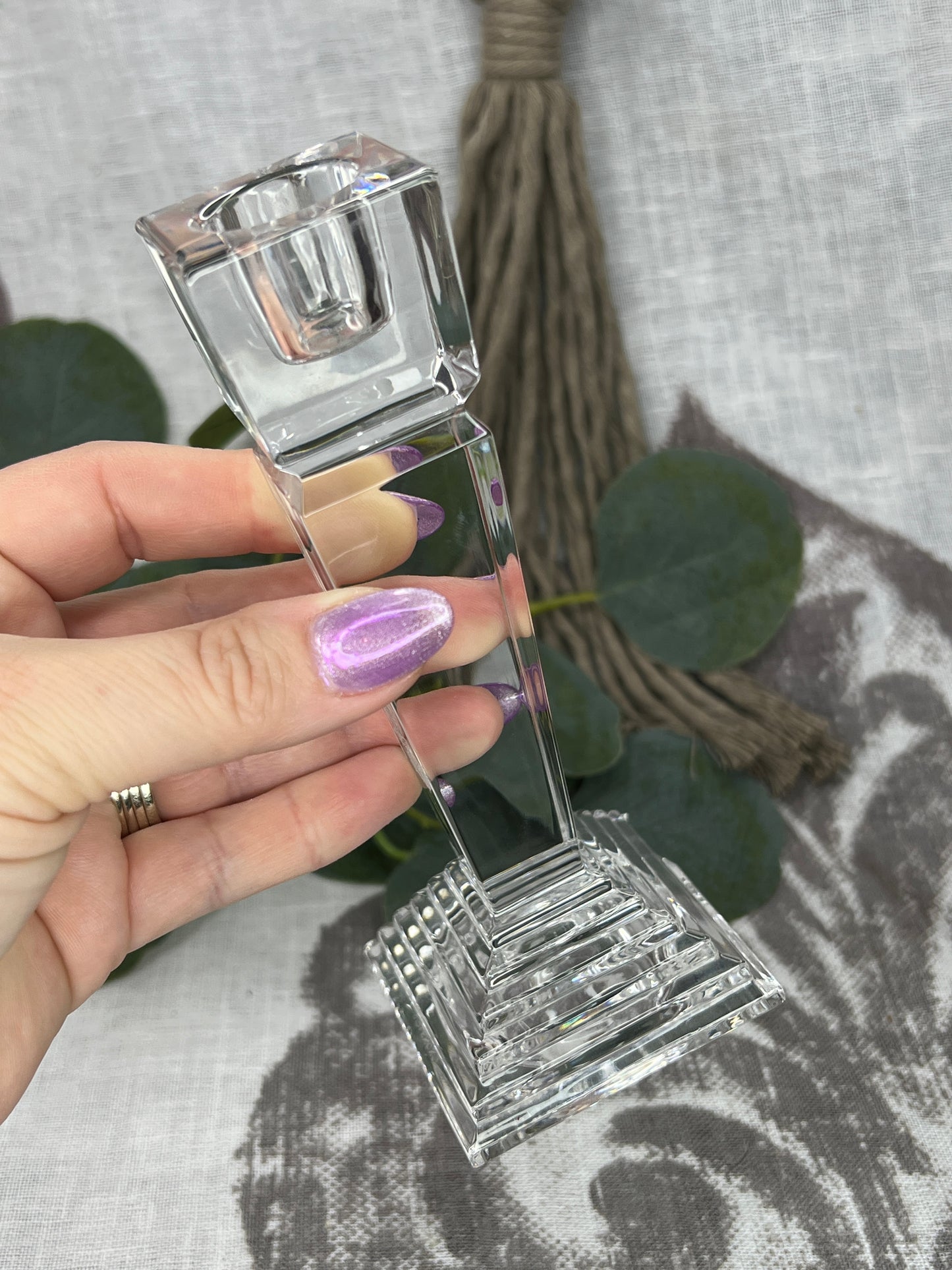 Antique Crystal Sphere Stand