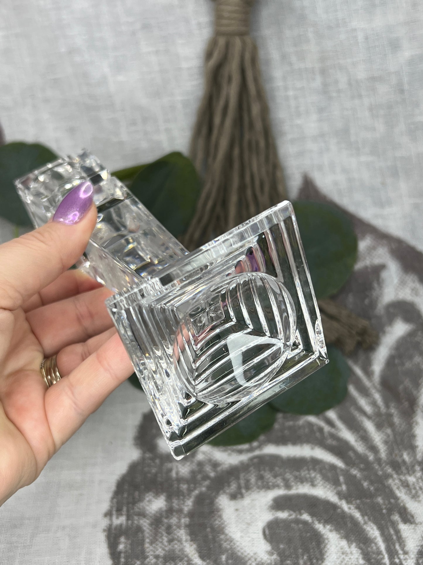 Antique Crystal Sphere Stand