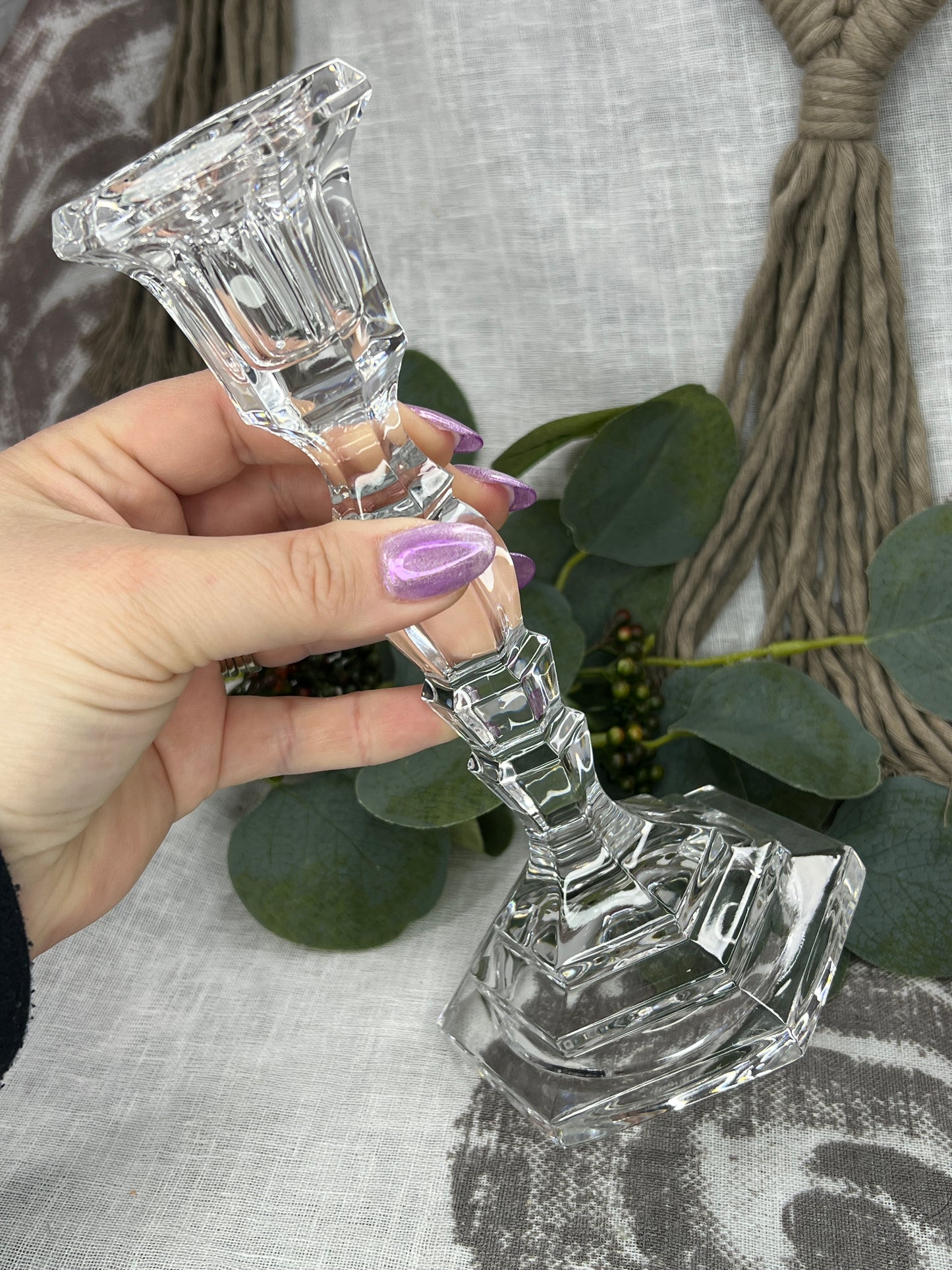 Antique Crystal Sphere Stand