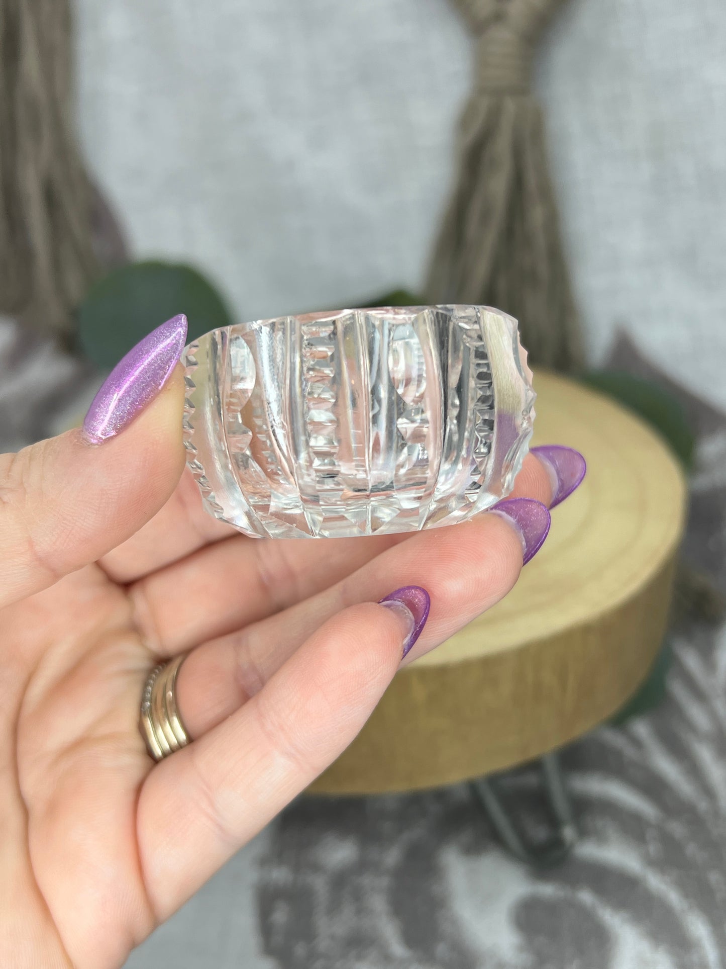 Antique Crystal Sphere Holder