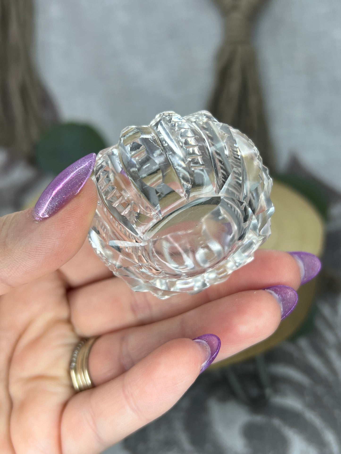 Antique Crystal Sphere Holder