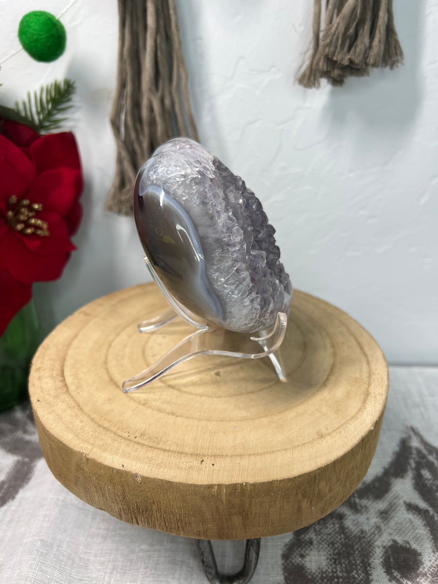 Amethyst Agate Heart
