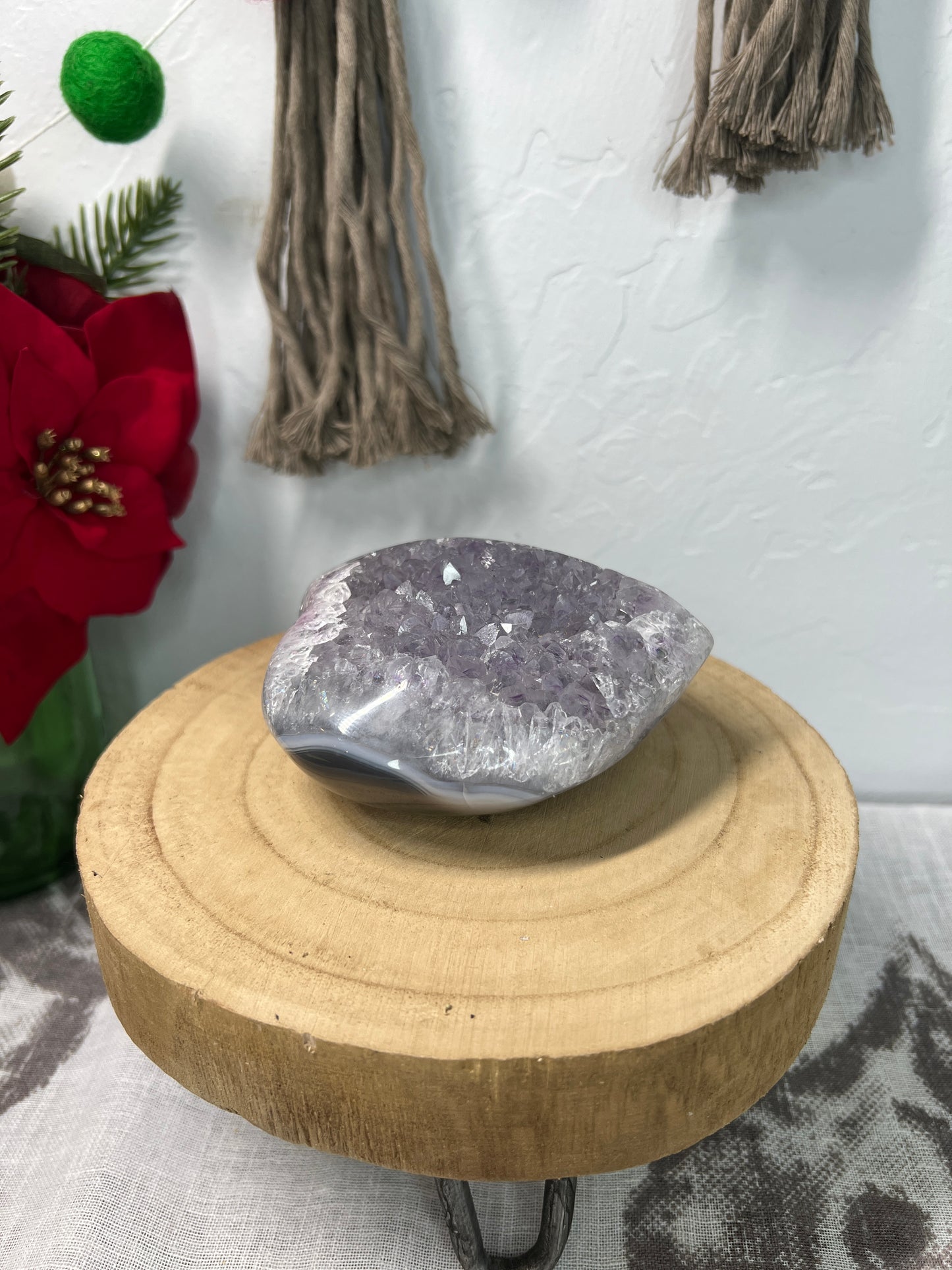 Amethyst Agate Heart