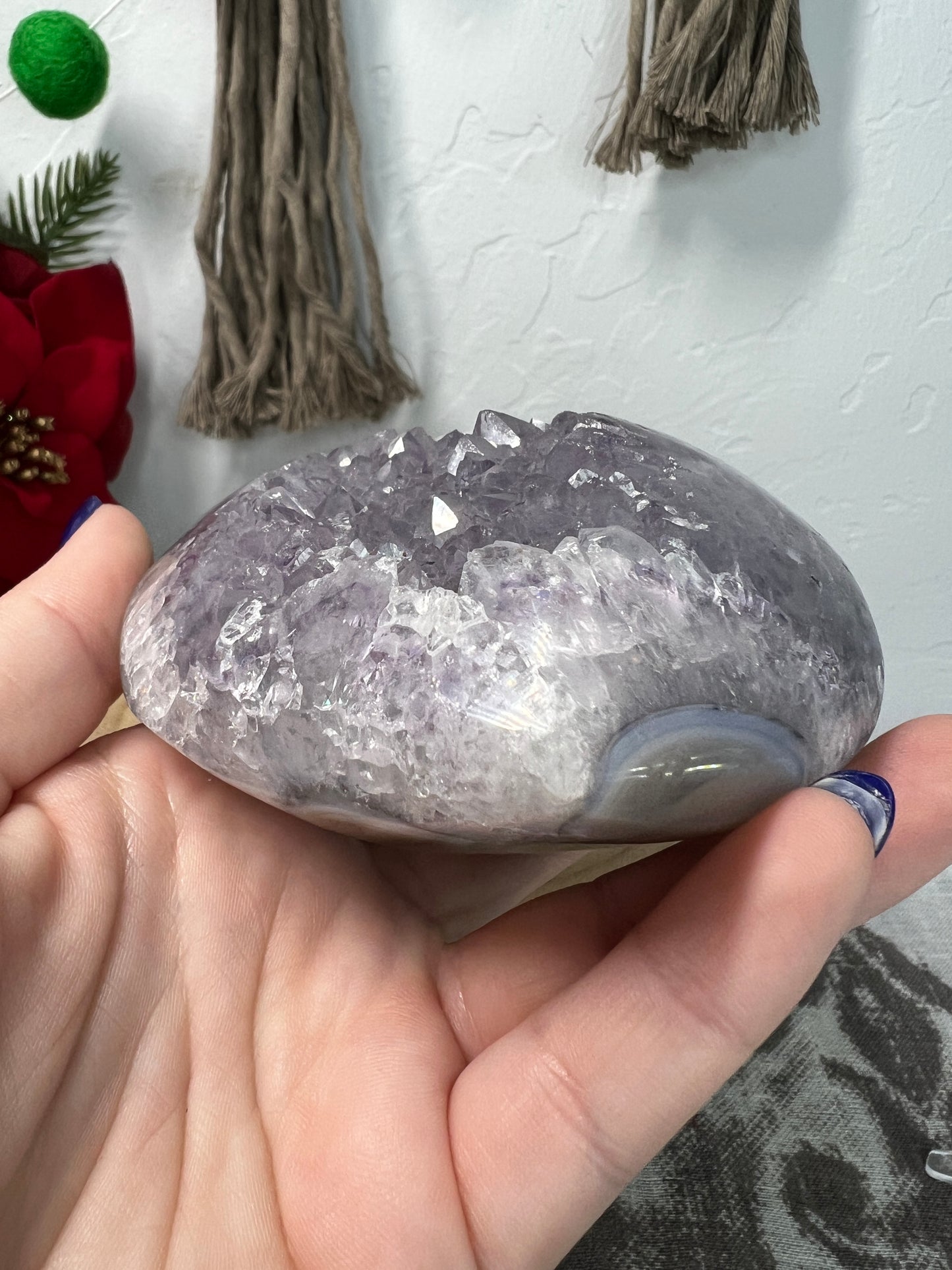 Amethyst Agate Heart