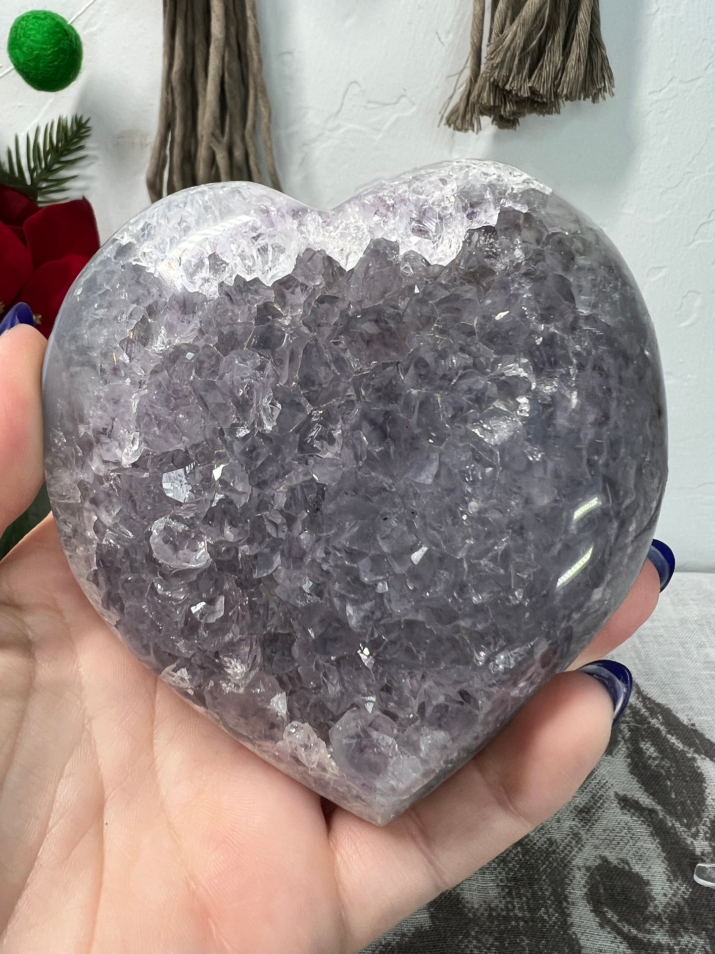 Amethyst Agate Heart
