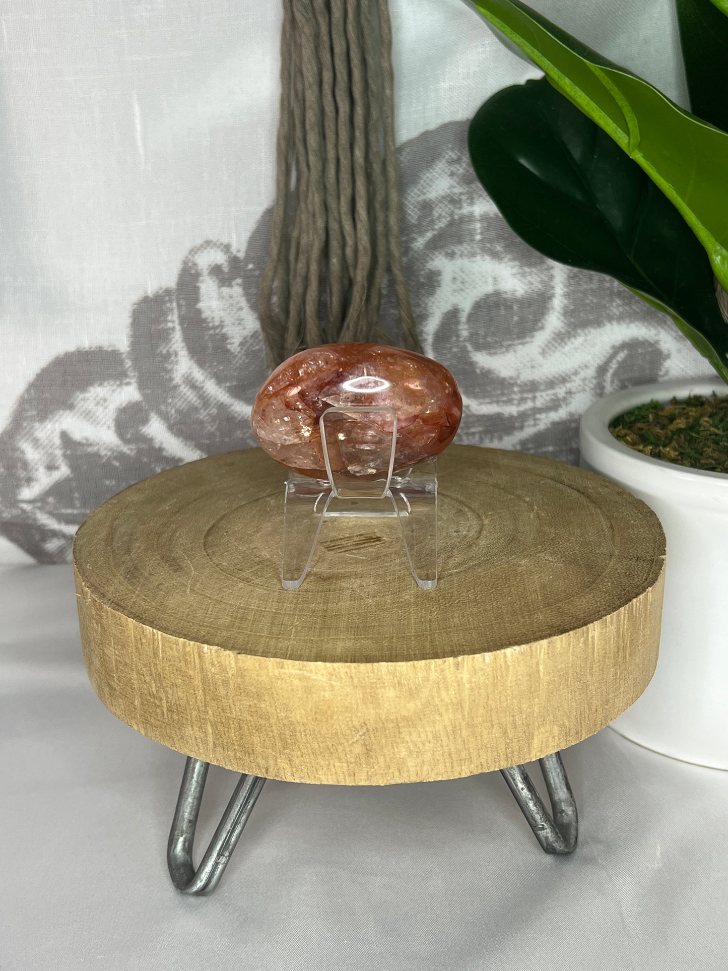 Fire Quartz Palmstone