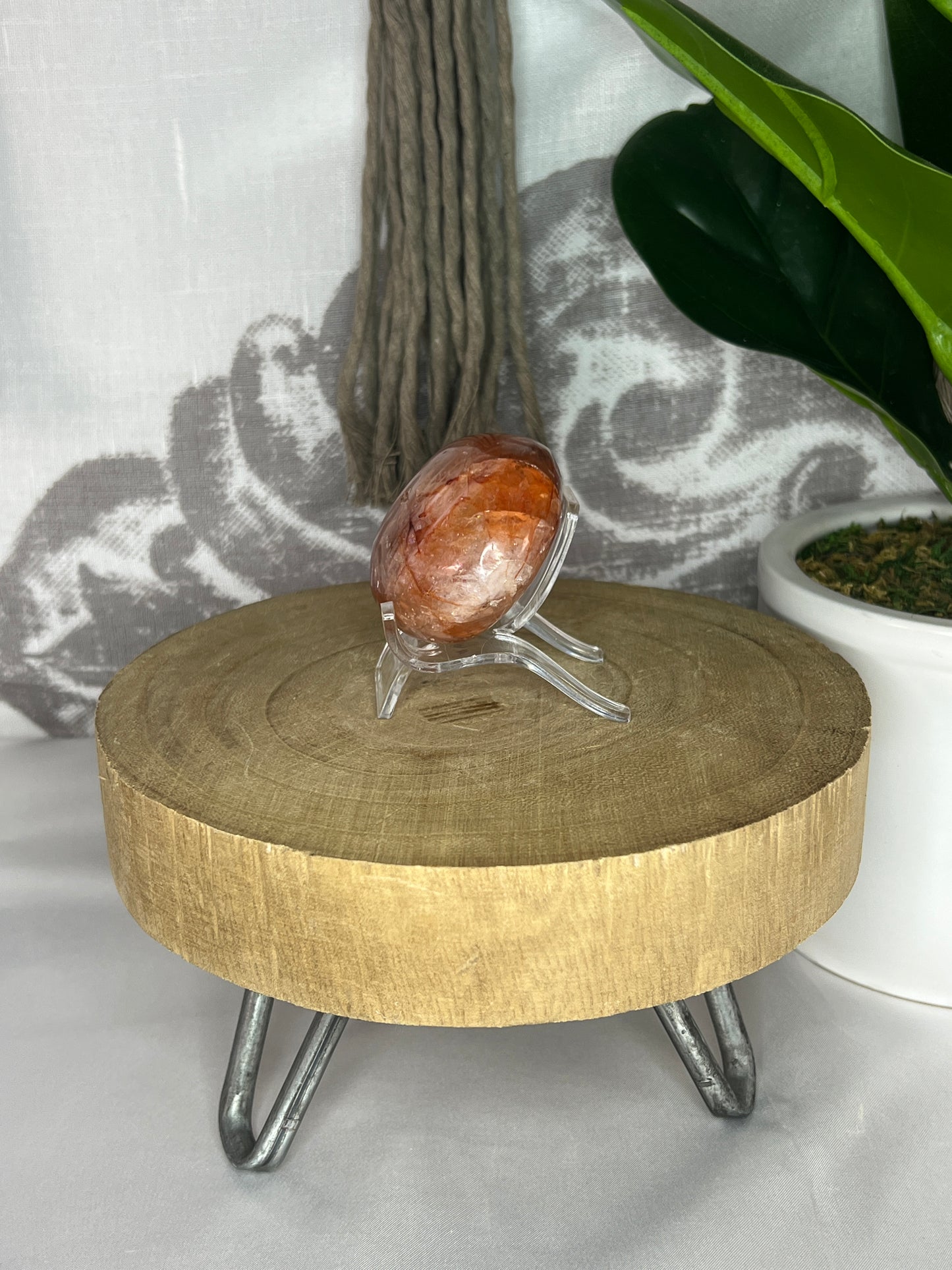 Fire Quartz Palmstone