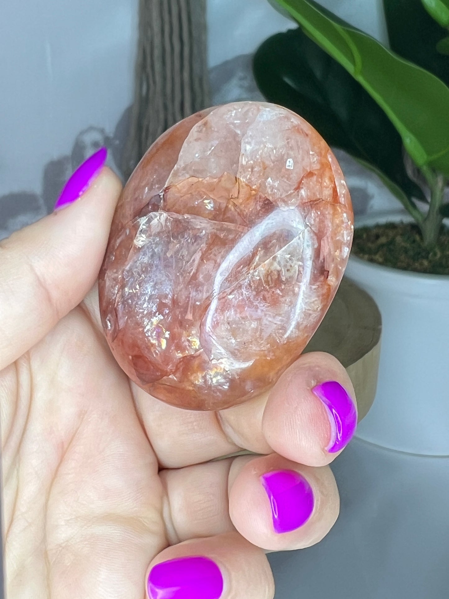 Fire Quartz Palmstone