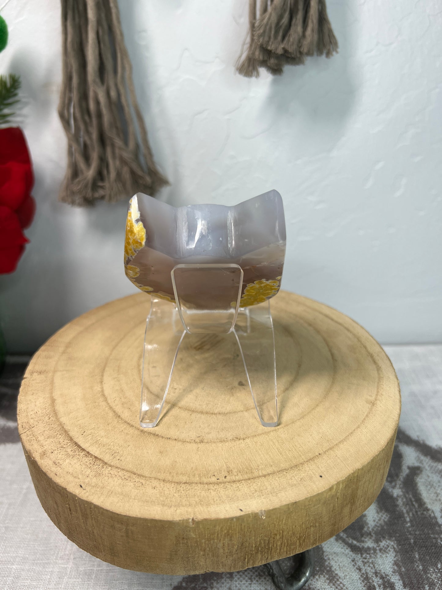 Druzy Agate Cat Head