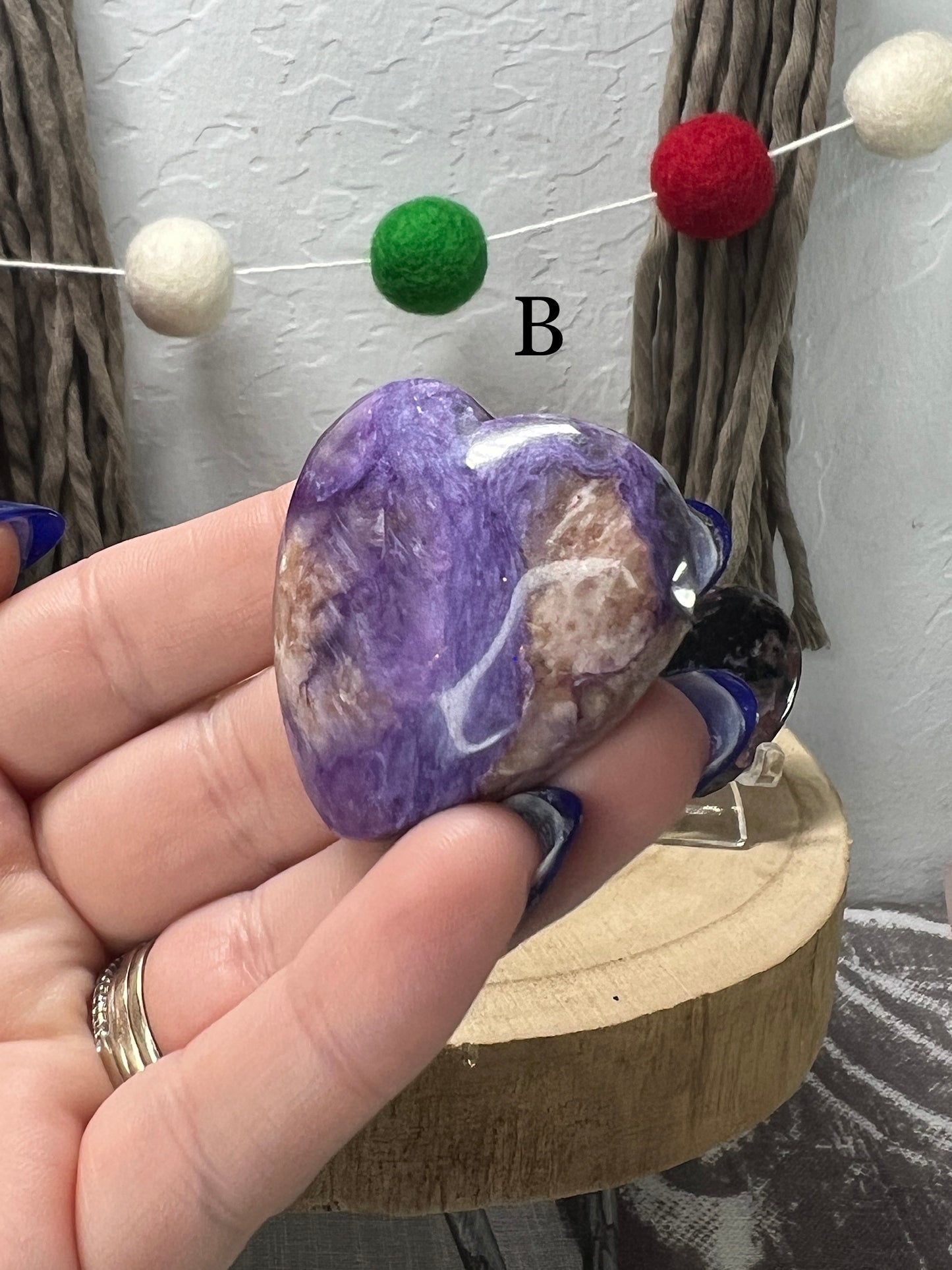 Charoite Heart