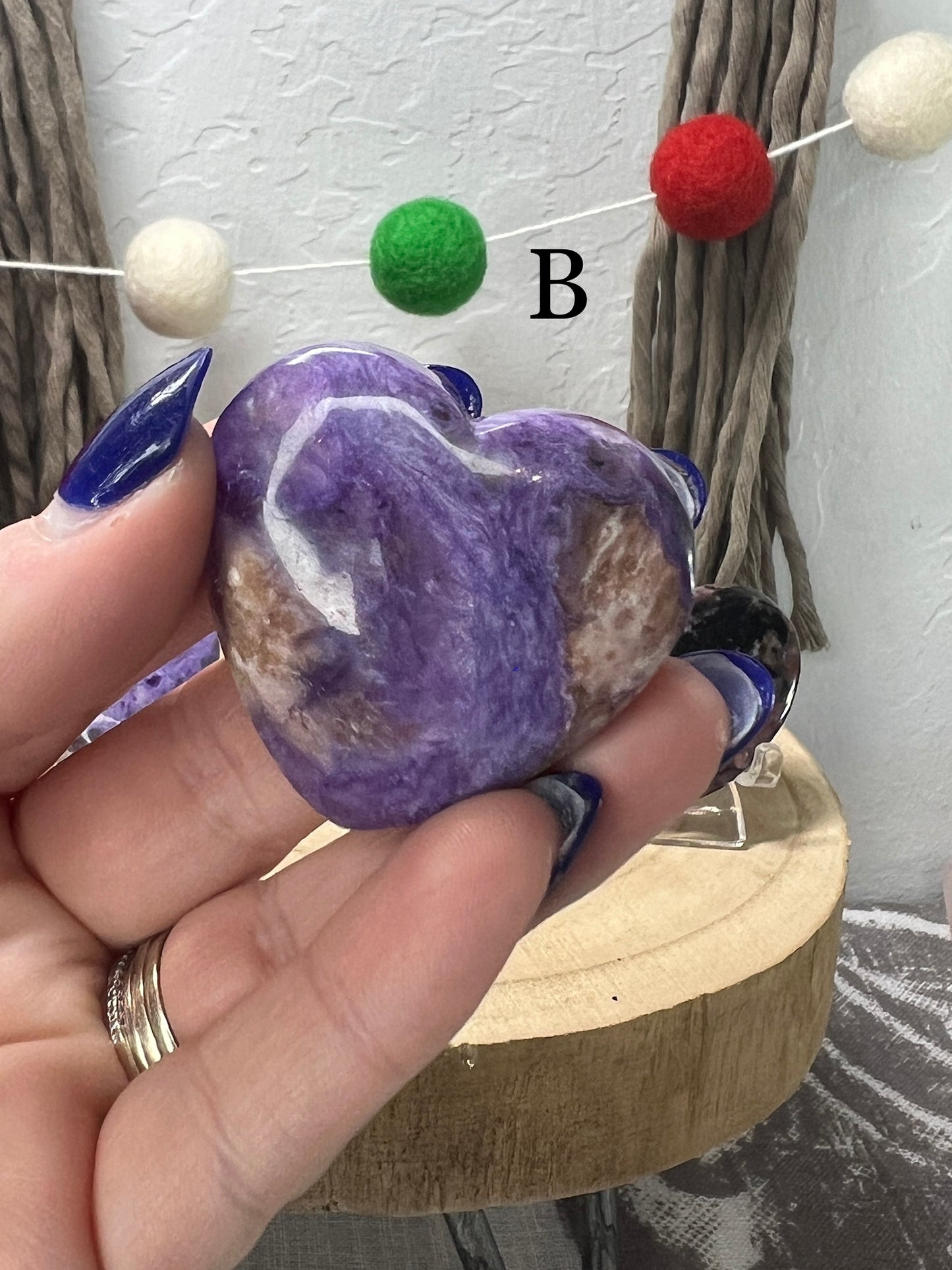 Charoite Heart