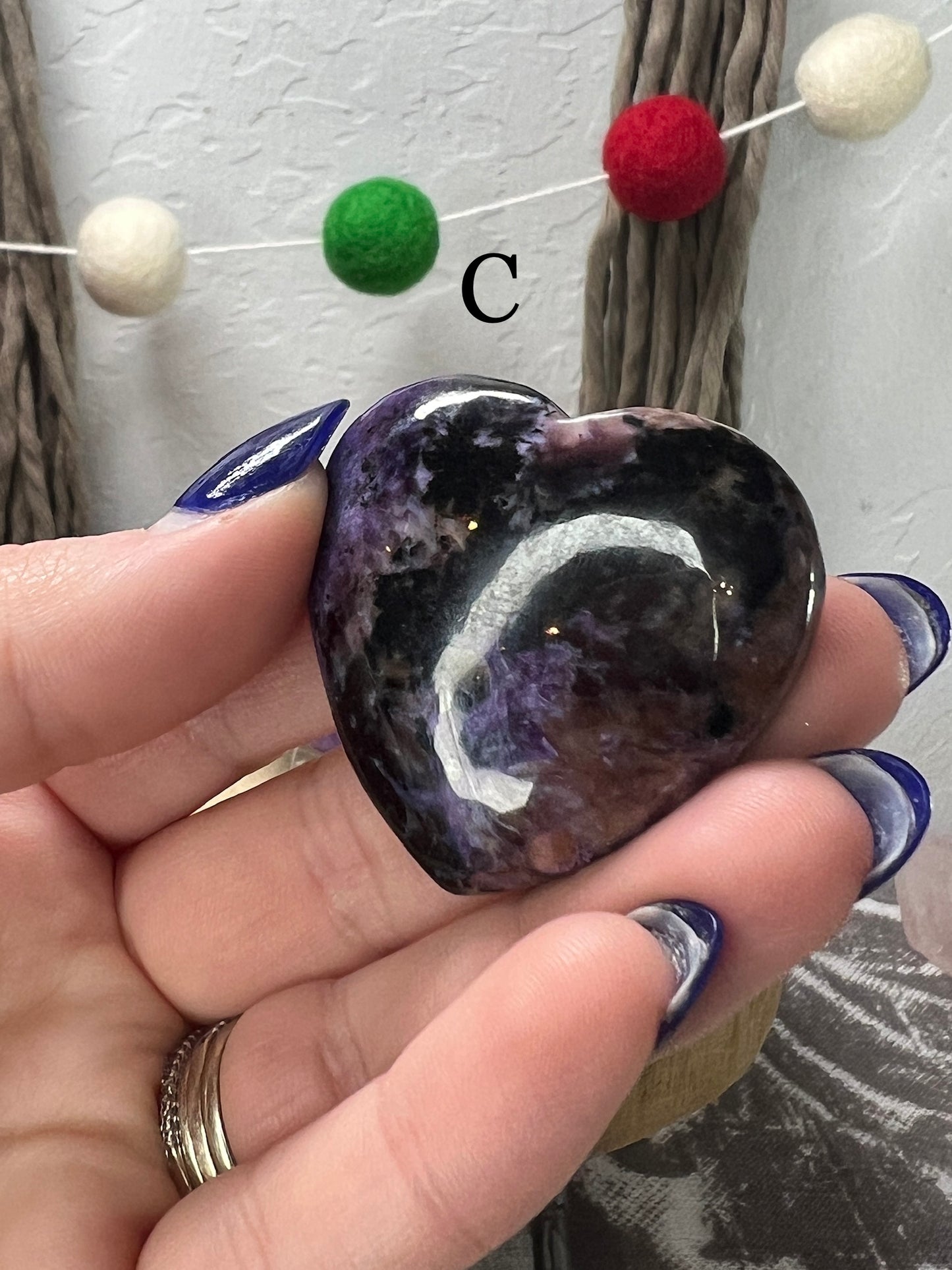 Charoite Heart