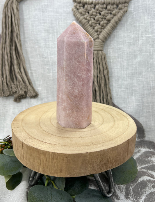 Pink Amethyst Tower with Druzy