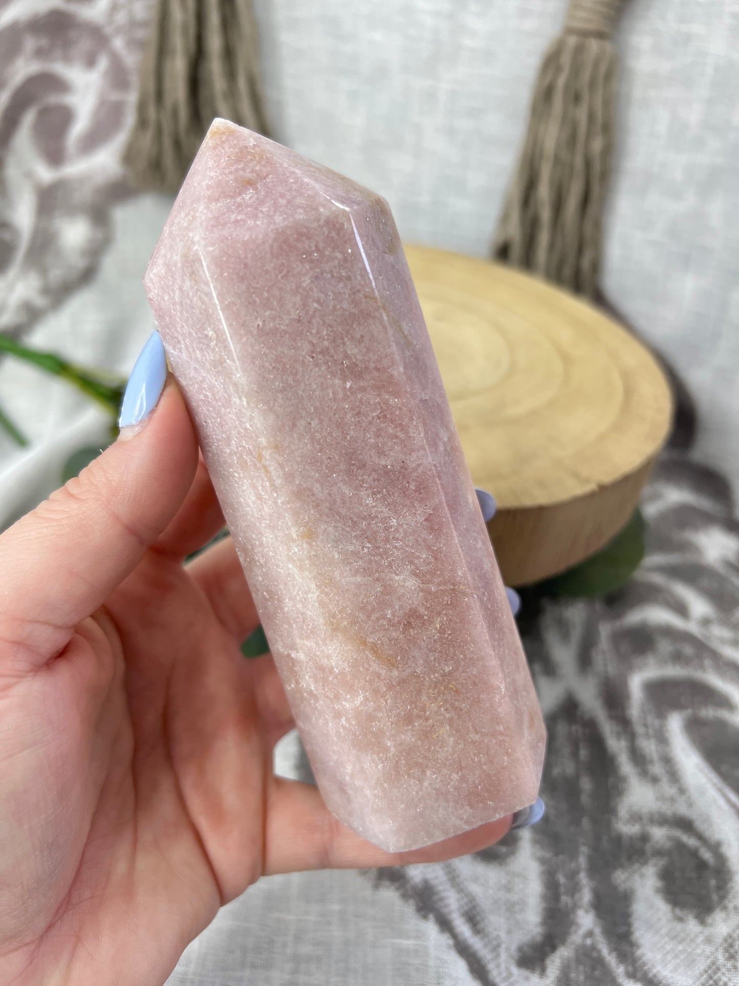 Pink Amethyst Tower with Druzy