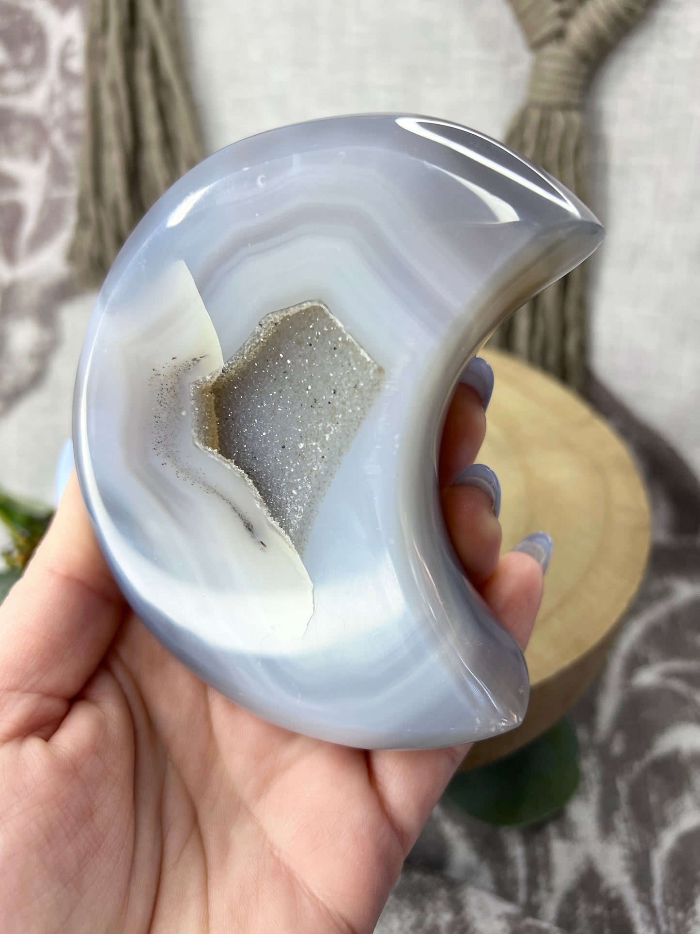 Druzy Agate Moon