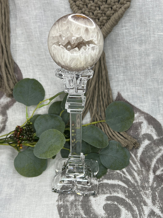 Antique Crystal Sphere Stand