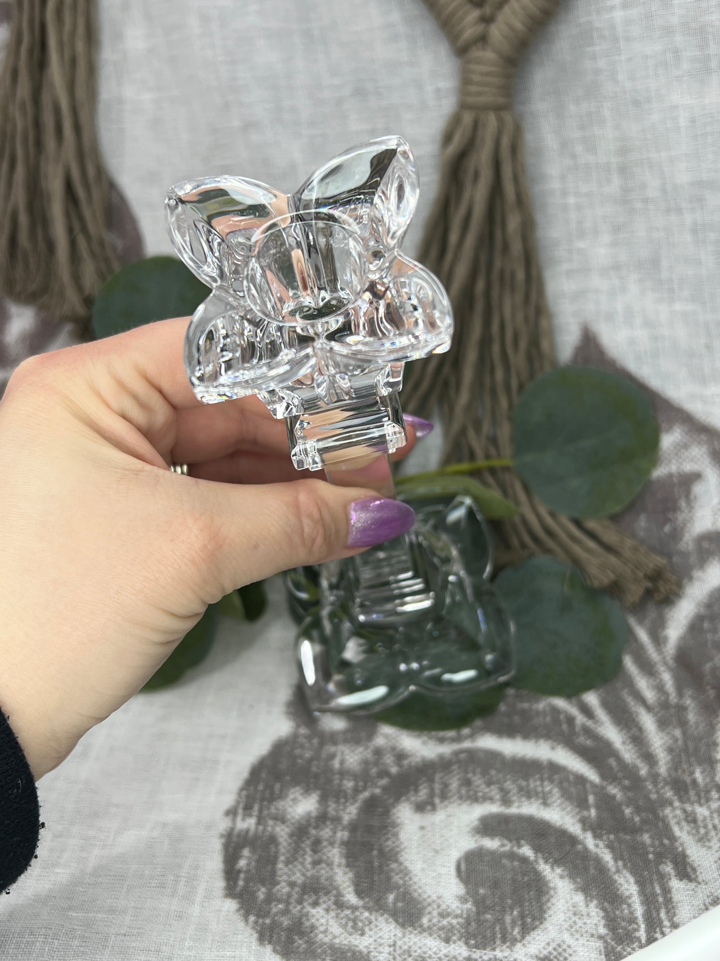 Antique Crystal Sphere Stand