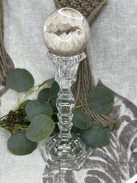 Antique Crystal Sphere Stand