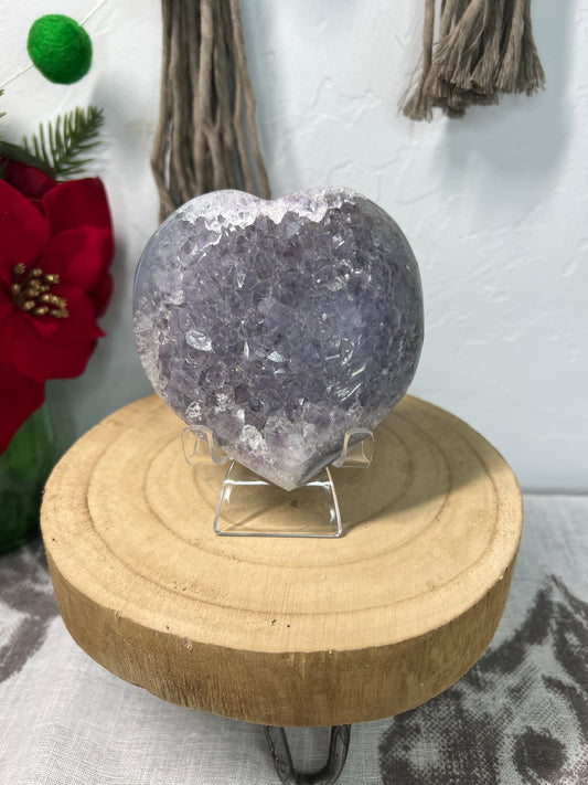 Amethyst Agate Heart