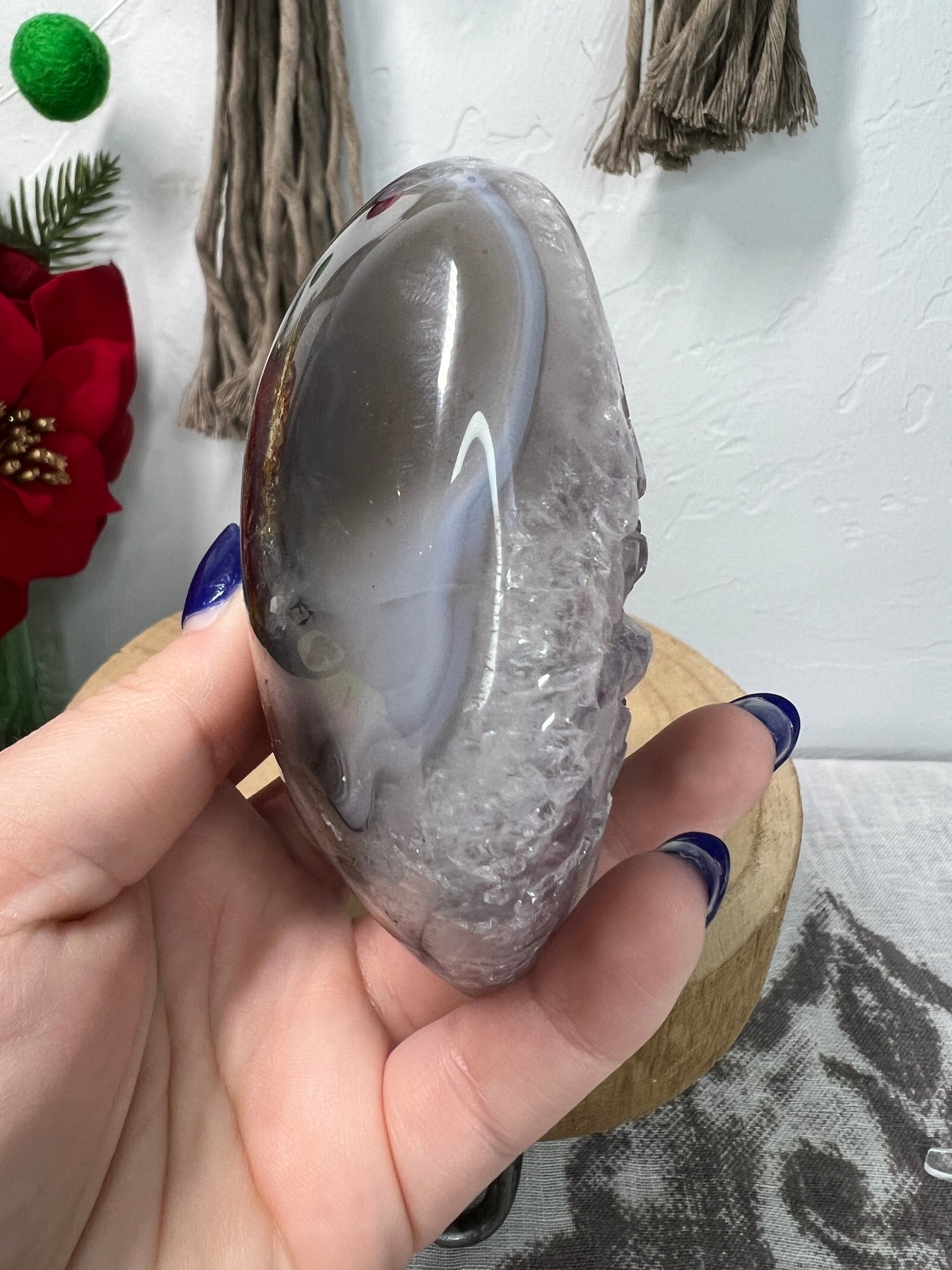 Amethyst Agate Heart