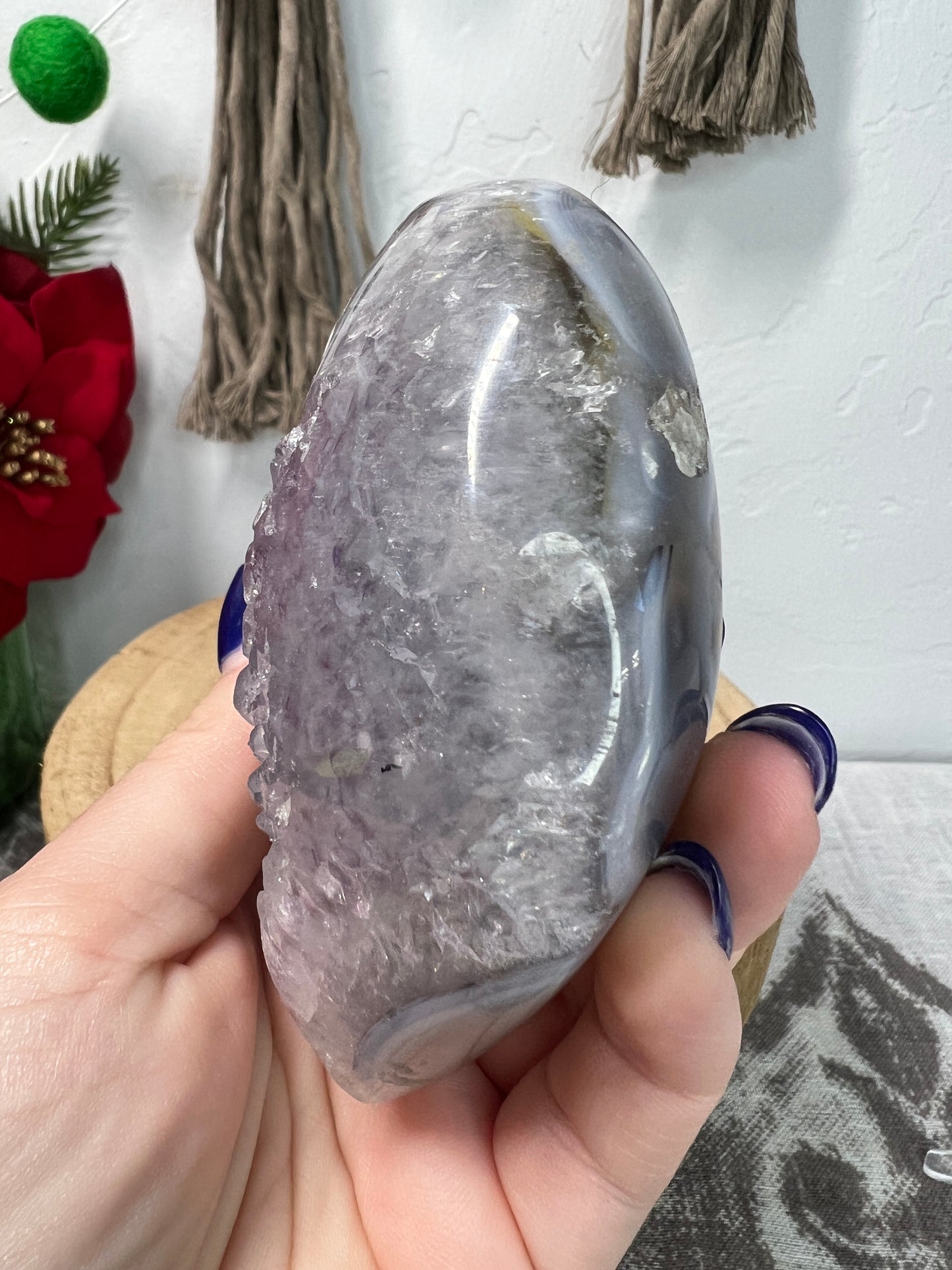 Amethyst Agate Heart